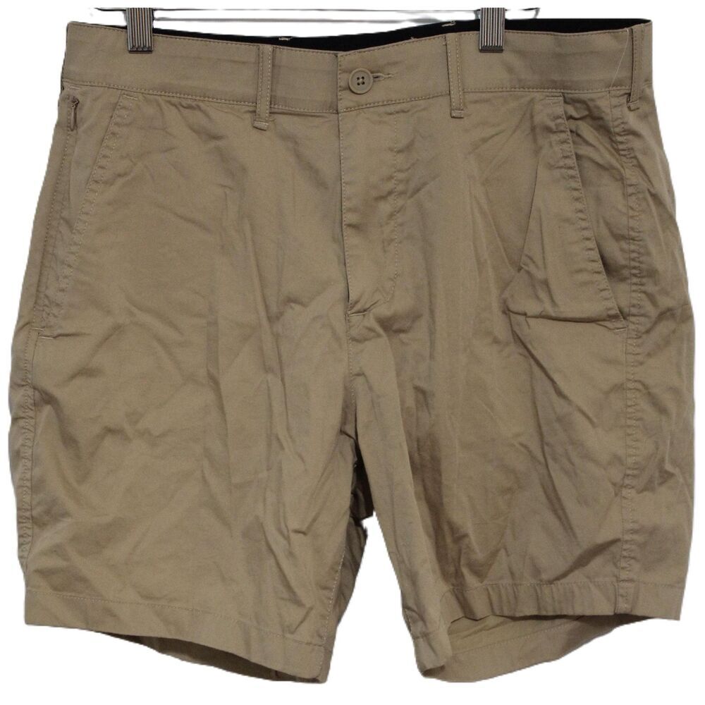 Womens Abercrombie & Fitch A&F All Day Short Stretch Khaki Bermuda Shorts Sz 32